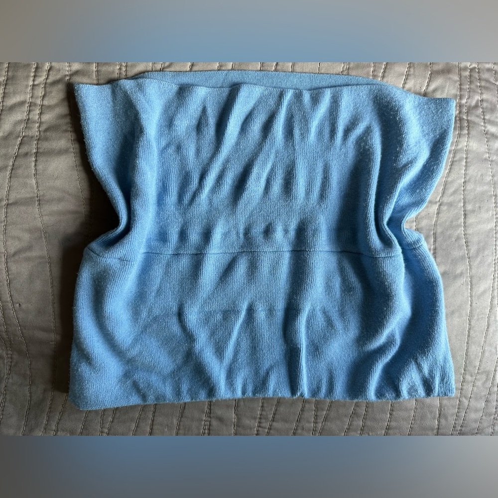 Djerf Avenue tube top terry sky blue M strapless - Picture 2 of 9